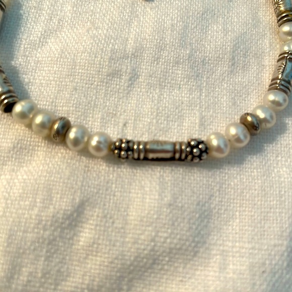 Pearl and Thai Silver Bracelet - Picture 3 of 3